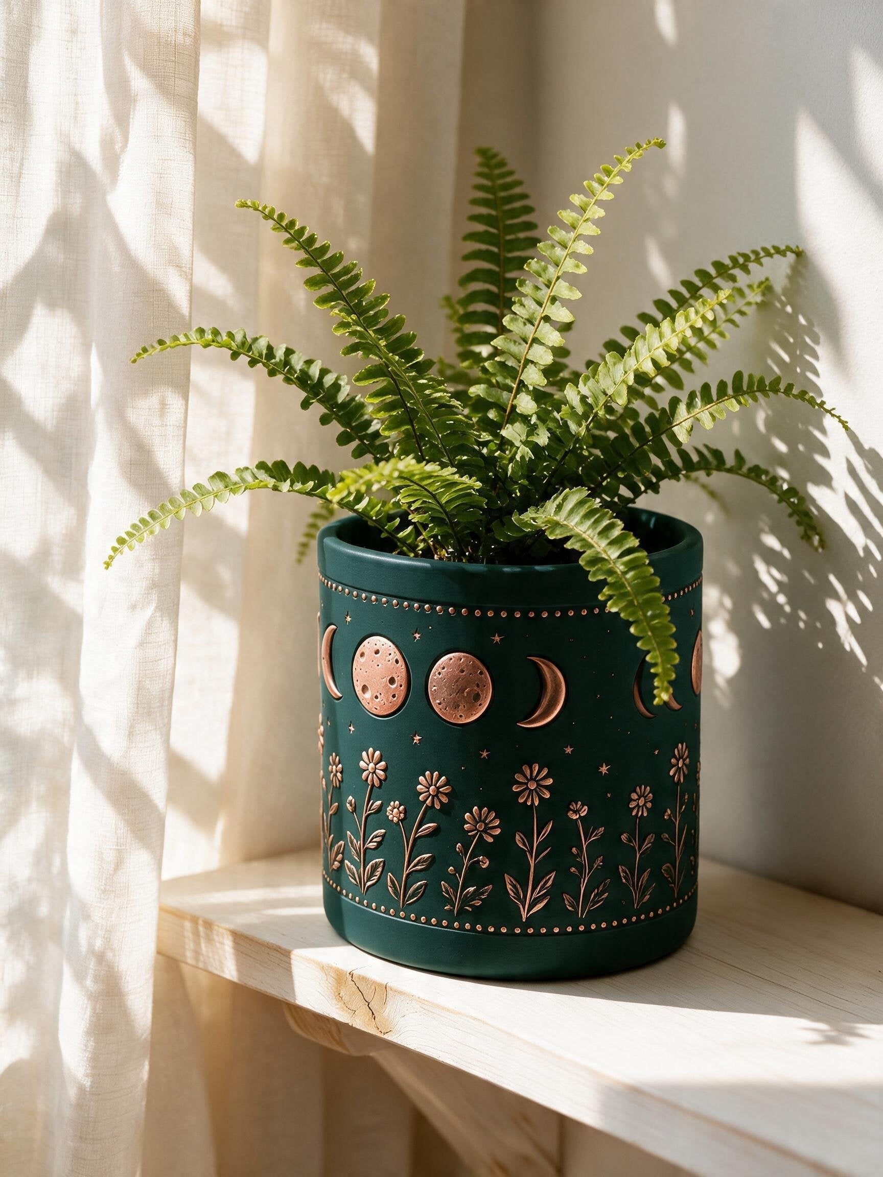 Midnight Moon Phase Planter