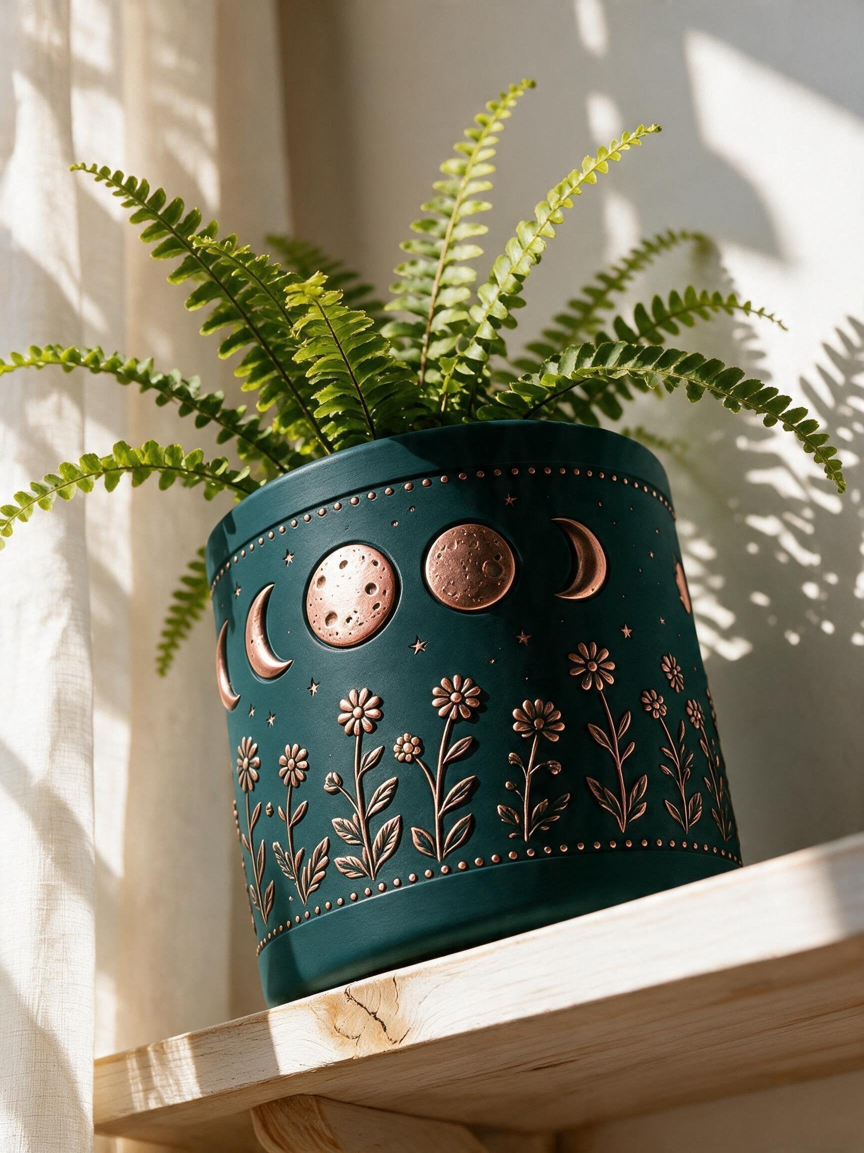 Midnight Moon Phase Planter